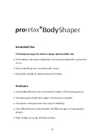 Preview for 14 page of Prorelax BodyShaper Operation Manual