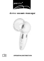 Prorelax Dermo Vacuum Massager Operating Instruction preview