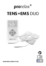 Prorelax TENS+EMS SUPER DUO Operating Instruction предпросмотр