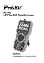 Pro's Kit MT-1706 User Manual preview