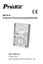 Pro's Kit MT-2018 User Manual preview