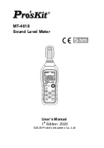 Предварительный просмотр 1 страницы Pro's Kit MT-4618 User Manual