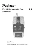 Pro's Kit MT-7058 User Manual preview