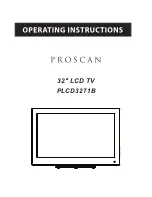 Preview for 1 page of ProScan PLCD3271B Operating Instructions Manual