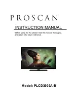 Preview for 1 page of ProScan PLCD3903A Instruction Manual