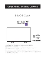 Preview for 1 page of ProScan PLDED3231A-B-RK Operating Instructions Manual