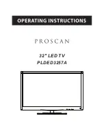 Предварительный просмотр 1 страницы ProScan PLDED3257A Operating Instructions Manual