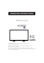 ProScan PLDED5030A-RK Operating Instructions Manual preview