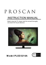 Preview for 1 page of ProScan PLED3216A Instruction Manual