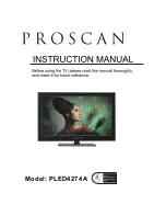 Preview for 1 page of ProScan PLED4274A Instruction Manual