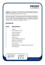 Preview for 2 page of PROSEP FILTER SYSTEMS RP65139715 Installation & Operating Instructions Manual