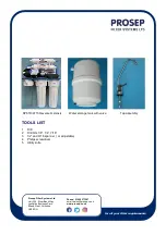 Предварительный просмотр 3 страницы PROSEP FILTER SYSTEMS RP65139715 Installation & Operating Instructions Manual