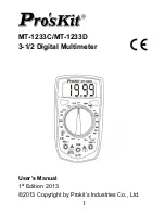 ProsKit MT-1233C User Manual preview