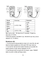 Preview for 13 page of Pro'sKit MT-1820 User Manual