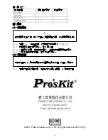 Предварительный просмотр 8 страницы Pro'sKit MT-3105 User Manual