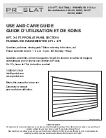 Proslat 88102 Use And Care Manual preview