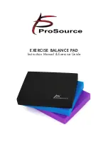 Preview for 1 page of ProSource EXERCISE BALANCE PAD Instruction Manual & Exercise Manual