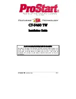 ProStart CT-3460 TW Installation Manual preview