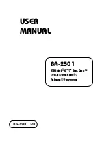 Preview for 1 page of Protech Systems BA-2501 User Manual