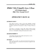 Preview for 2 page of Protech Systems PMB-732LF User Manual