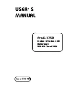 Preview for 1 page of Protech Systems PROX-1750 User Manual