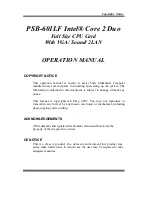 Preview for 2 page of Protech Systems PSB-601LF User Manual