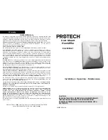 Preview for 1 page of protech 84-25054-01 Installation Operation & Maintenance