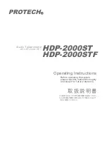 protech HDP-2000ST Operating Instructions Manual preview