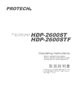 protech HDP-2600ST Operating Instructions Manual preview