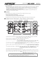 protech NIPROS NC-400 Operating Instructions предпросмотр