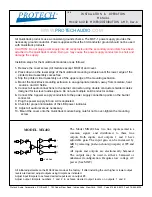 Preview for 1 page of protech Quicktrack MX402 Installation & Operation Manual