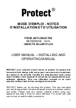 Protect GH1L User Manual, Installing And Operating Manual предпросмотр