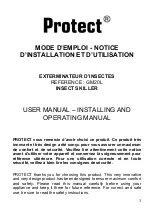 Protect GM20L User Manual, Installing And Operating Manual preview