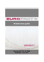 Предварительный просмотр 1 страницы Protecta EuroProt+ Maintenance Manual