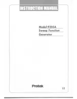 Protek 9205A Instruction Manual preview