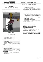 Protekt RUP507 Use And Installation  Manual preview