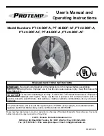 Protemp PT-36-BDF-A User'S Manual And Operating Instructions предпросмотр