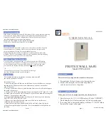 Protex WALL SAFE PWS-1814E User Manual предпросмотр