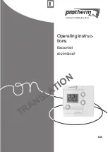 Protherm Exacontrol Operating Instructions Manual preview