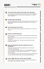 Preview for 2 page of ProtoArc EK01 Frequently Asked Questions