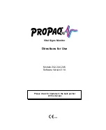 Preview for 1 page of Protocol Propaq 242 Directions For Use Manual