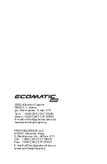 Preview for 40 page of Proton ECOMATIC PRO Operation Manual