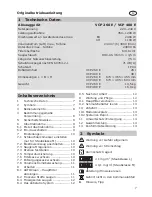 Preview for 7 page of Protool VCP 260 E-L AC Original Instruction / Spare Parts List