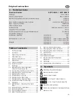 Preview for 15 page of Protool VCP 260 E-L AC Original Instruction / Spare Parts List