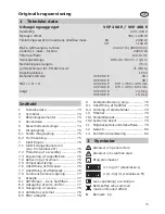 Preview for 73 page of Protool VCP 260 E-L AC Original Instruction / Spare Parts List