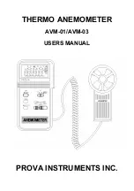 Preview for 1 page of PROVA AVM-01 User Manual