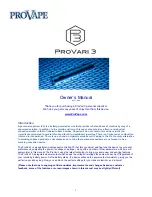 Provape provari 3 Owner'S Manual preview