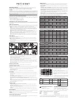 Предварительный просмотр 2 страницы Provent CAT1105 Instructions For Use Manual