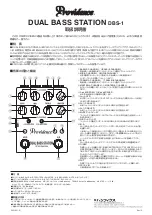 Предварительный просмотр 1 страницы Providence DUAL BASS STATION Owner'S Manual