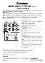 Предварительный просмотр 2 страницы Providence DUAL BASS STATION Owner'S Manual